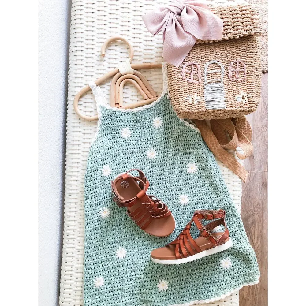 Our Next Adventure Braided Caged Ankle Strap Sandals